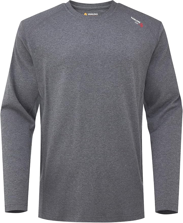 FR Shirts for Summer 5.5OZ Lightweight Breathable Vented Mesh Flame Resistant Long Sleeve Crew T-Shirt CAT2