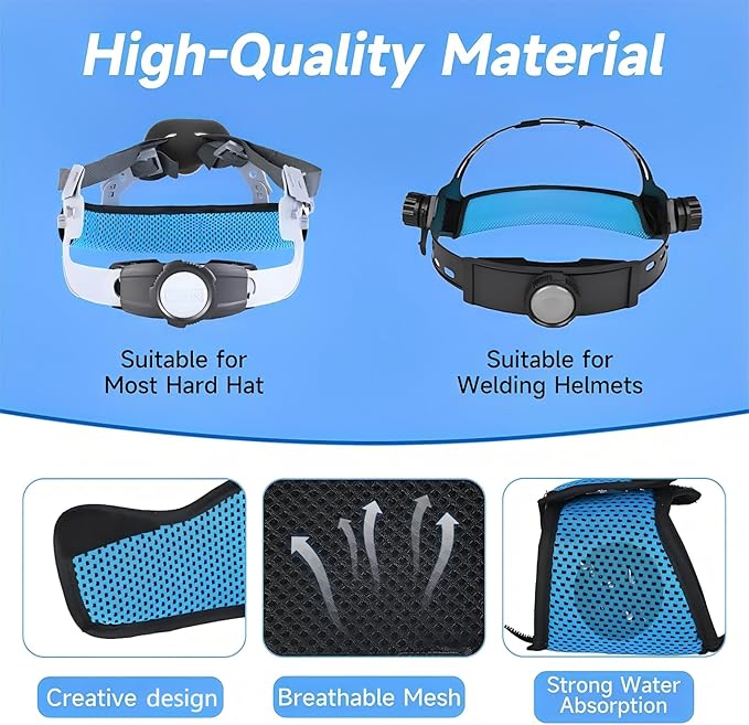 10 PCS Hardhat and Safety Helmet Sweatband, Flame-Resistant, Unique cat-Head Design,Sweat Bands Washable Reusable Hard Hat Sweatband Liners, Preventing Bulkiness Hard Hat Accessories