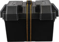 Attwood 9067-1 Vented Battery Box with Mounting Strap, Fits Group 27 Series Batteries, Black