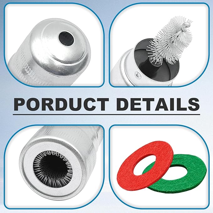 Battery Terminal Cleaner Kit - 12PCS Protector Fiber Washers and 2PCS Cleaning Brush Best for Extend Car Marine Battery Life Automotive Accessories Universal for Car, Boat, RV, Marine