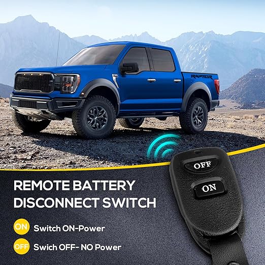 Top Post Remote Battery Disconnect Switch 12v 200A, Battery Cut Off Switch Upgrade Prevent Battery Drain, Easy Installation, Secure Protection for Cars etc.