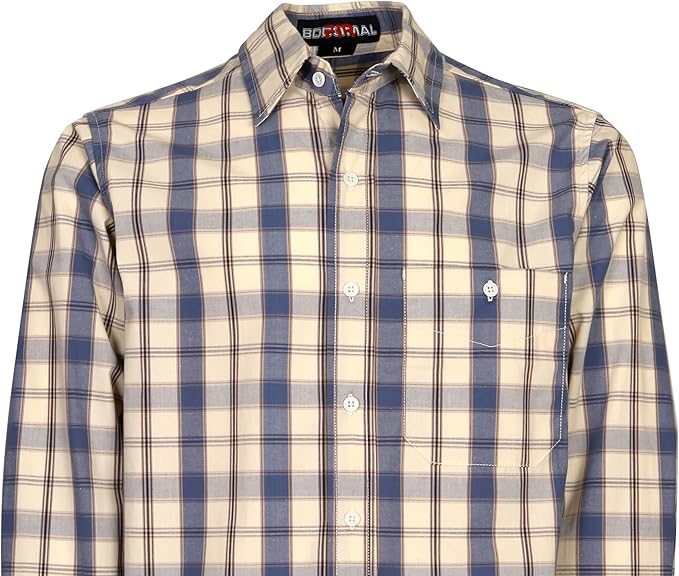 BOCOMAL FR Shirts Plaid 4.5oz Lightweight for Summer Flame Resistant Men's Fire Retardant Shirt-CAT1