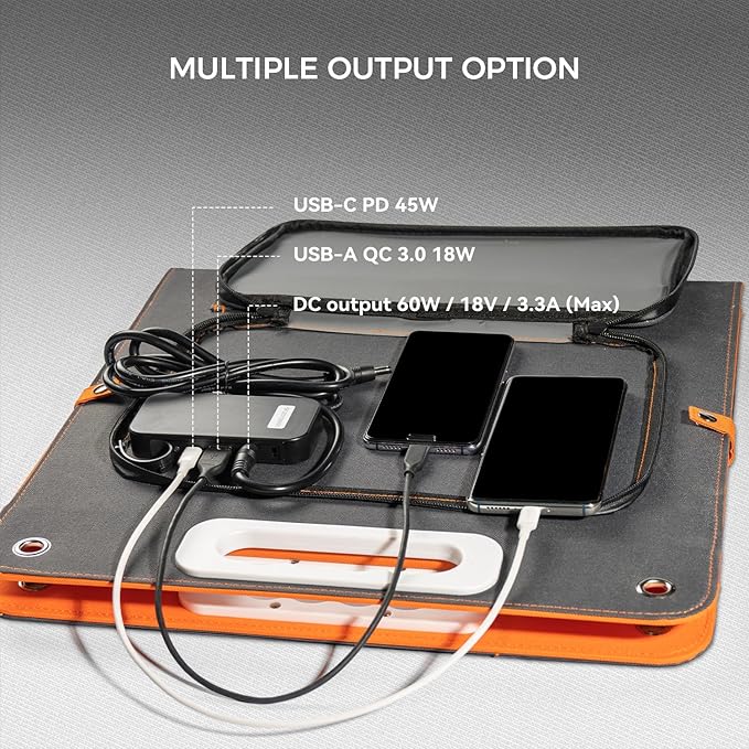 120W 98Wh Portable Power Station with 60W Solar Panel Kit