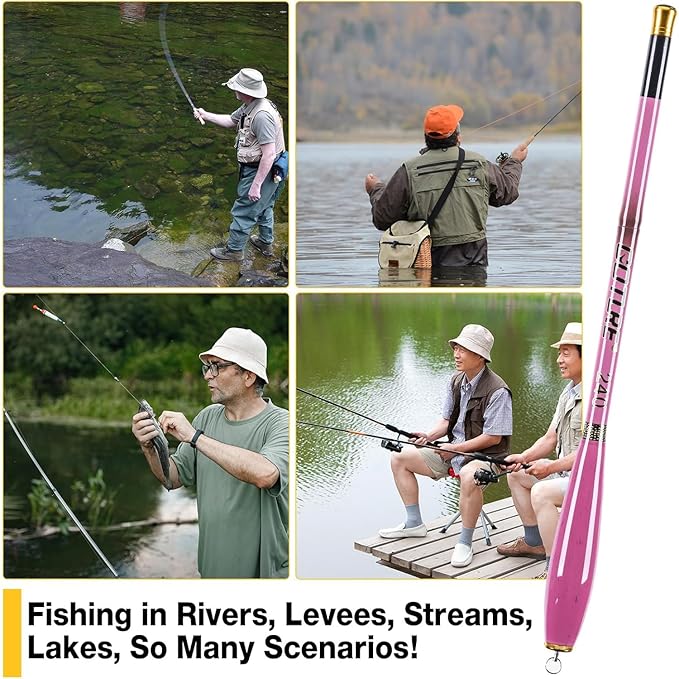 Goture Telescopic Mini Pocket Fishing Pole, Portable Fishing Hand Pole, Stream and Universal Fishing Rod, Ultralight High Strength Fishing Rods Fit for Beginners
