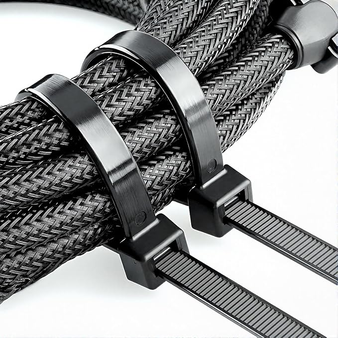 12 Inch Black Zip Ties Heavy Duty 40LB | Industrial Nylon Cable Ties for Cable Management, Automotive, Electrical & Garden Use | UV & Heat Resistant Self-Locking Griplock Ties– 100 Pack by OPM Premium