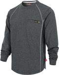 BOCOMAL FR Shirts for Men Melt Pocket Lightweight Crew T-Shirt NFPA2112/CAT2 Fire Resistant Work Shirt
