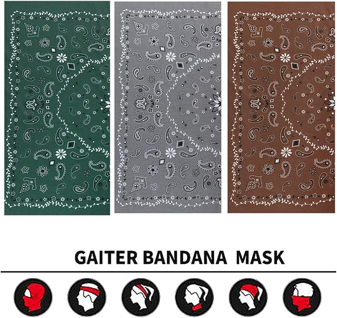 Neck Gaiter Face Cover Bandana Mask Scarf, Breathable Sun& Dust-proof for Cycling Running Fishing Hiking