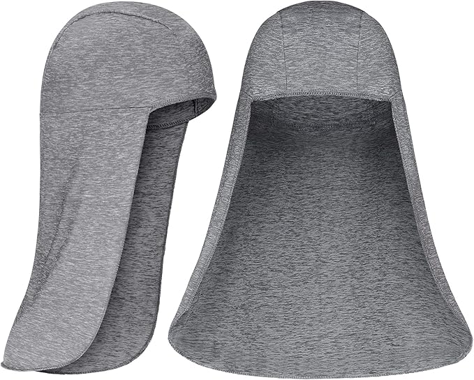Geyoga 2 Pieces Hard Hat Sun Shade Cooling Skull Cap Neck Cover Elastic Fishing Hat for Women Men Outdoor