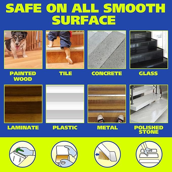 Gaffer Power Anti Slip Tape | Glow in The Dark | Non-Slip Safety Friction Tape | Waterproof Outdoor | Home, Commercial & Industrial Use, Stair Tread, Ladders | Clear Grip Tape | 2 in x 30 Ft