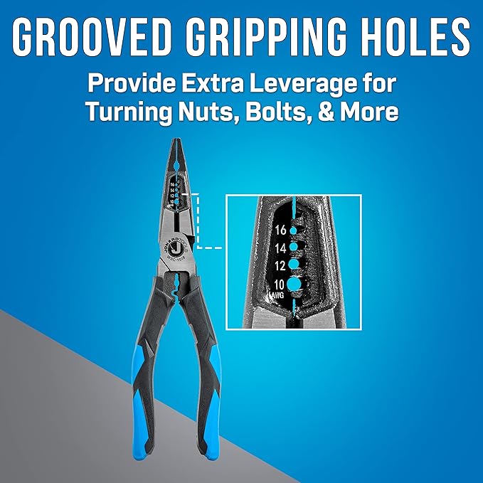 Jonard Tools WSC-1016 Heavy-Duty Wire Stripping Pliers, 10-16 AWG