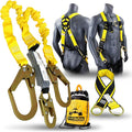 KwikSafety - Charlotte, NC - Python [KIT] Safety Lanyard + Safety Harness & Anchor/OSHA ANSI Fall Protection External Shock Absorber Construction Arborist Roofing Snap Rebar Hook Connector