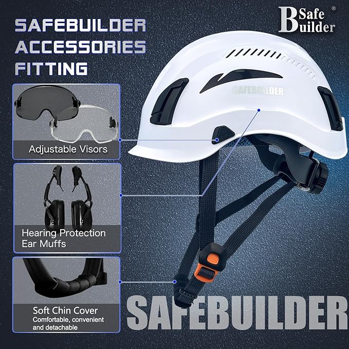 Safety Helmet Hard Hats Construction Head Protection 6-Point Suspension Lightweight Work Outdoor,Industrial ANSI Approved