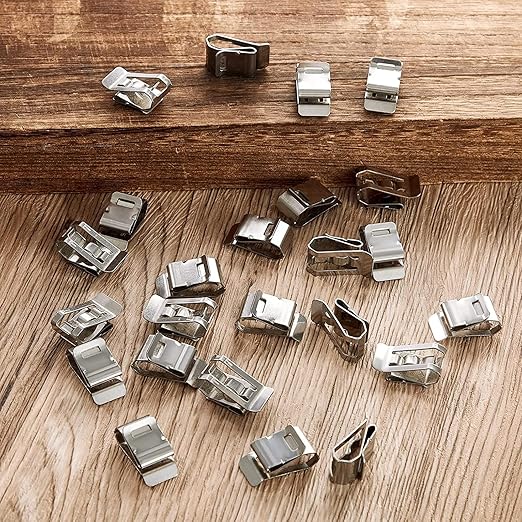 50pcs Stainless Steel Cable Clips, Wire Management for Solar, Trailer Boat, Silver