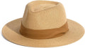 FURTALK Womens Mens Wide Brim Straw Panama Hat Fedora Summer Beach Sun Hats UPF Straw Hat for Women