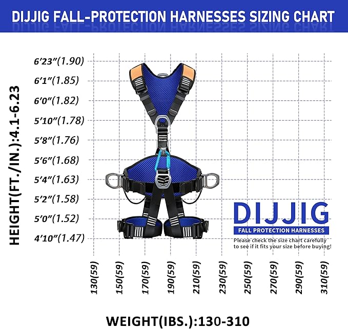 Fall Protection Full Body Safety Harness 5pt Roofing harnesses Aluminum O-Rings 8”Thick Back Support Belt Construction With Reflective Strips OSHA/ANSI Compliant