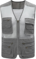 Gihuo Men's Fishing Safari Vest with Pockets for Summer Travel