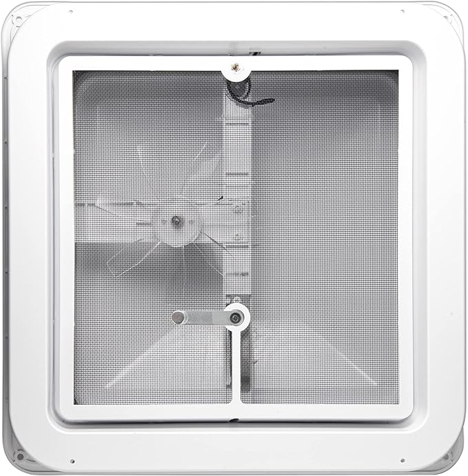 RV Roof Vent With 12V Fan Reversible 14" x 14"