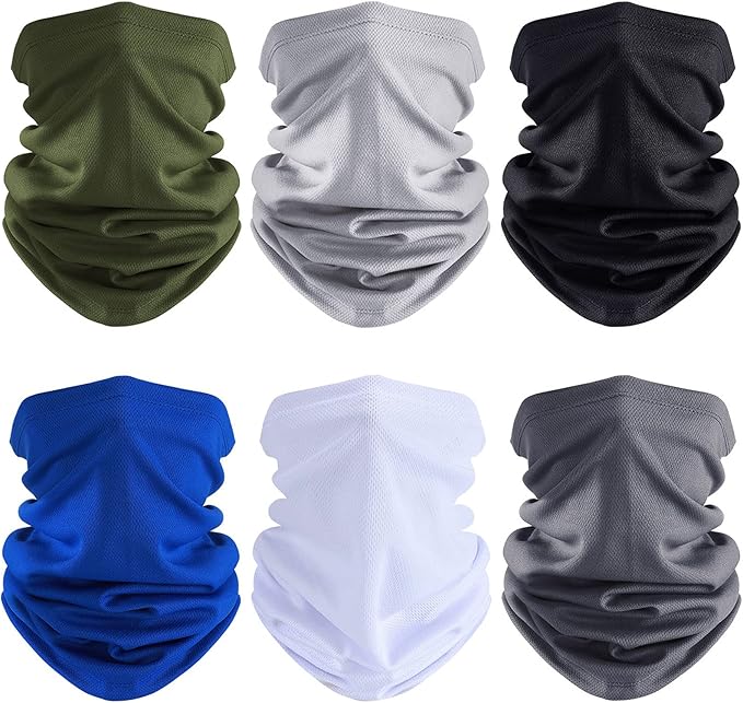 Geyoga Neck Gaiter Bandana Face Mask Summer UV Protection Cooling Breathable Face Mask Neck Scarf Balaclava for Men Women