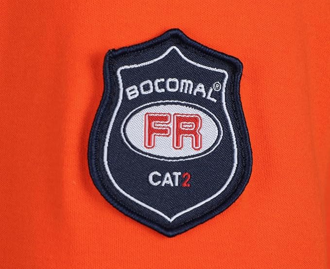 BOCOMAL FR Shirts Flame Resistant Shirt 5.5oz 100% Cotton Light Weight CAT2 Fire Retardant Henley Shirts