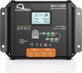 SUNER POWER 20 Amp 12V 24V MPPT Solar Charge Controller, LCD Display, 20A Solar Panel Charging Regulator with Temp Sensor for 12Volt 24Volt Lead-Acid, AGM, Gel, Flooded and Lithium LiFePO4 Battery