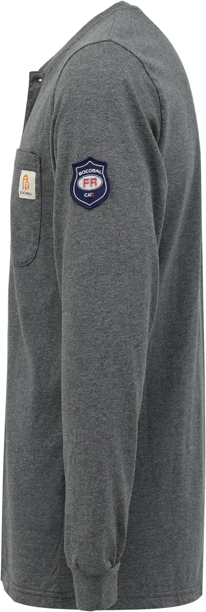 BOCOMAL FR Shirts Flame Resistant Shirt 5.5oz 100% Cotton Light Weight CAT2 Fire Retardant Henley Shirts