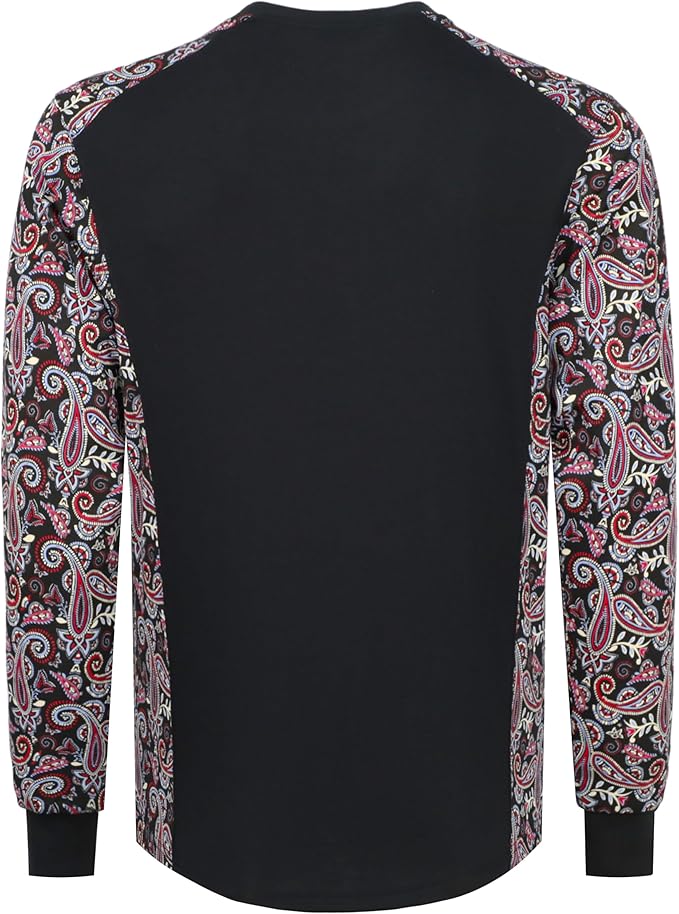 BOCOMAL FR Shirts Crewneck 5.5oz Lightweight Cotton Paisley Camo Two-Tone Flame Resistant Long Sleeve CAT2 Work Shirt