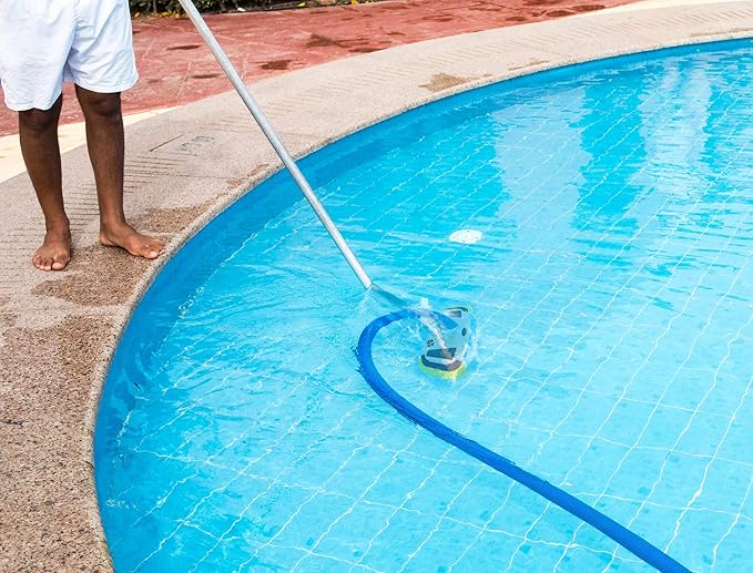 Aqua Select 5-15 Foot Telescoping Pool Vacuum Pole | Aluminum Pole for Skimmers Brushes Vacuums | Expandable Swimming Pool Pole | Attach to Pool Brushes, Nets and Skimmer Nets