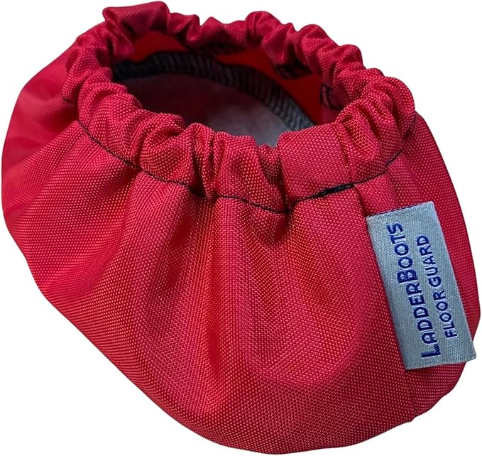 Step Ladder Safety Shoe Floor Protectors - Reusable Ladder Covers - Lab Tested - Made in The USA Set of 4, Red