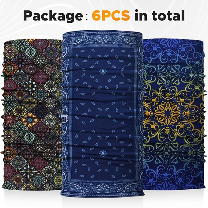 JOEYOUNG Headwear, Bandana, Neck Gaiter Head Wrap Headband Balaclava Magic Scarf