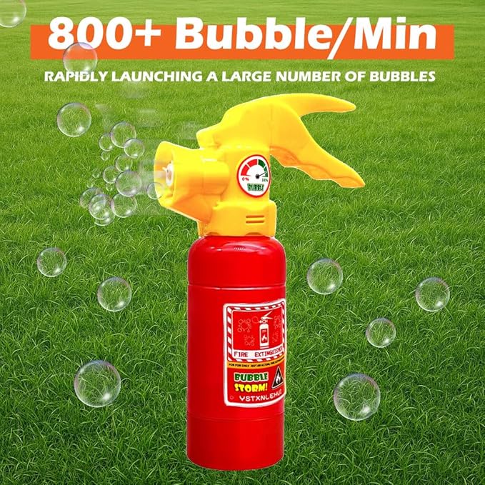 Automatic Bubble Maker fire Extinguisher,Bubble Blower Machine with Solution(220 ml) for Kids,Indoor and Outdoor Toys,Summer Backyard Toys for Baby Gift
