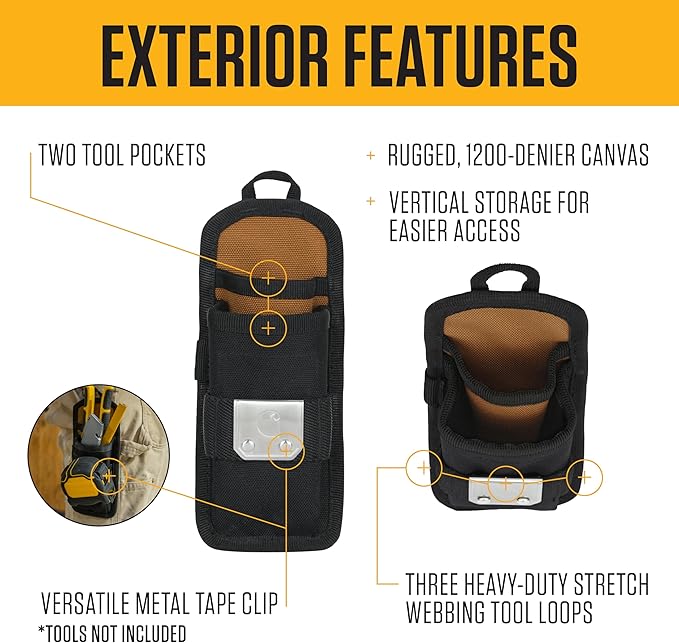 Carhartt Station Tool Pouches, Durable Organizer, Compatible with All Station Tool Bags, Small