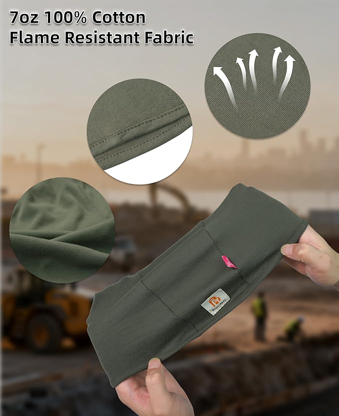 BOCOMAL FR Flame Resistant Balaclava Face Mask Arc Rated NFPA2112 CAT2 Helmet Liner Covering Hood for Welding