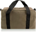 Small Tool Bag,Close Top Wide Mouth Tool Organizer Bag,Large Capacity Tool Bags for Men,Canvas Tool Storage Bag for Storage Handbag for Screwdrivers,Wrench,Pliers Hand Tools (Khaki, 18 Inch)