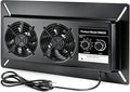220 CFM Crawl Space Vent Fan with Dehumidistat & Thermostat, Dual Knobs for Speed & Humidity Control, 3000 RPM, Reduces Indoor Radon, Humidity & Odors, High-Efficiency Ventilation