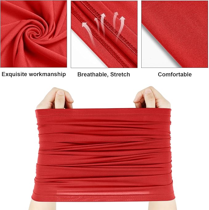 Geyoga 6 Pieces Summer UV Protection Cooling Neck Gaiter Face Clothing Neck Gaiter Mask Scarf Sunscreen Breathable Bandana