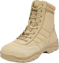 NORTIV 8 Men's Military Tactical Work Boots Side Zipper Leather Motorcycle Combat Boots Trooper