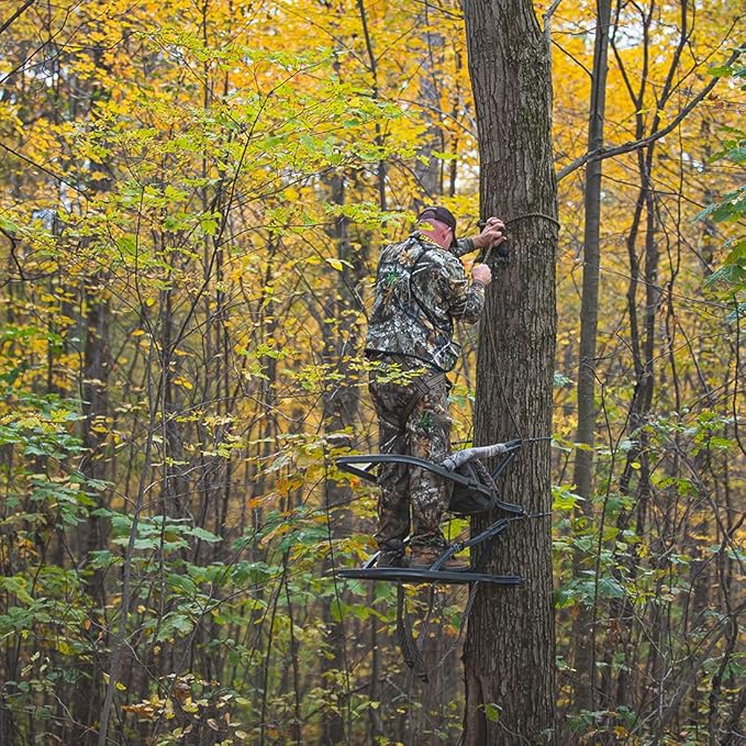 Hunter Safety System Rope Style Treestrap: 9' Hunting Safety Strap with Prussik Knot for Climbing & Treestand Security