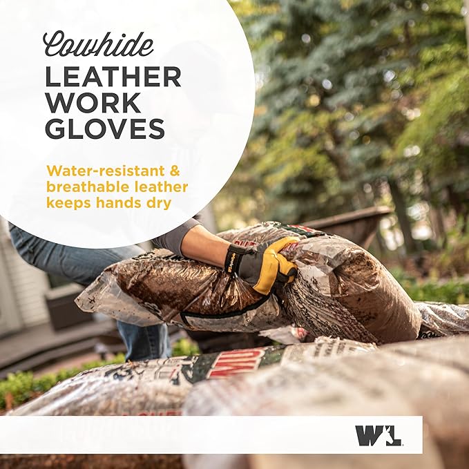 Wells Lamont Industrial Men's Leather Palm Work Gloves