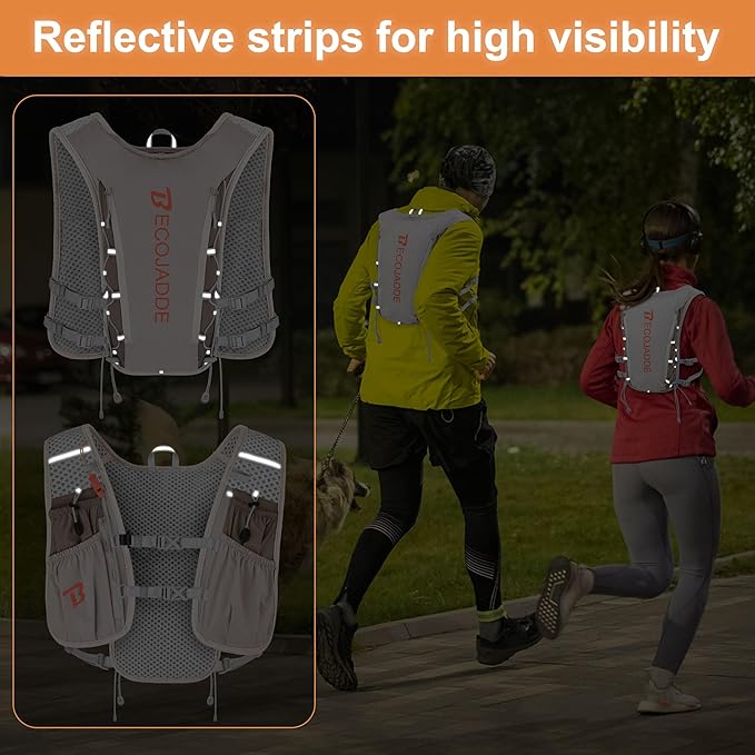 Running Vest Hydration Backpack for Men Women, 5L Lightweight Running Backpack Hydration Pack for Marathon, Trail, Cycling, Hiking, Jogging