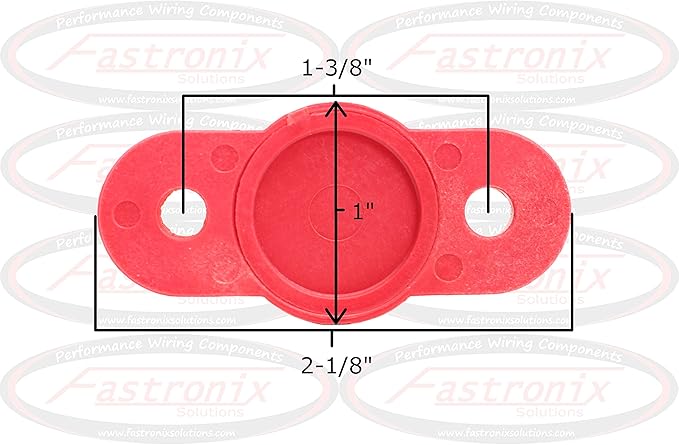 Fastronix 3/8" Stainless Steel Single Stud Power and Ground Junction Block Red and Black