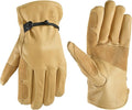 Wells Lamont Leather Work Gloves for Men – Heavy Duty, Cowhide, Abrasion & Puncture Resistant – Adjustable Wrist, Gunn Cut Design, Ideal for Ranching, Farming, Construction - Timber - XL