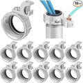 Blulu 10 Pcs 1 Inch Insulated Grounding Bushing with Adjustable Lay in Lug Zinc Plated Malleable Iron Grounding Ground Bond Bushing