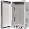 Electrical Junction Box, Ventilated Design, Cable Grommets, Indoor/Outdoor Use with Mounting Panel & Hinged Cover. Waterproof IP 65. (Grey Cover, 17.7"x13.7"x7.9")