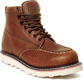 EVER BOOTS Moc Toe Work Boots for Men Construction Lightweight Wedge
