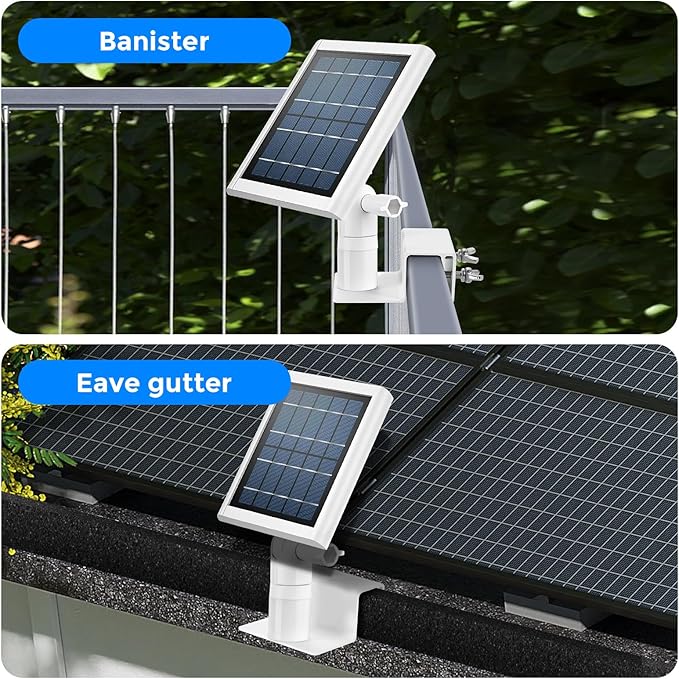 Adjustable Gutter Mount for Ring Stick Up Cam, Arlo Pro, Arlo Pro 2, Arlo Pro 3, Eufy, Arlo, Wyze, Adjustable Security Indoor/Outdoor Mounting Bracket