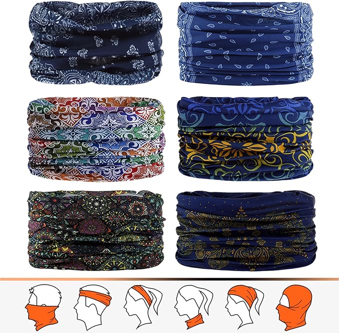 JOEYOUNG Headwear, Bandana, Neck Gaiter Head Wrap Headband Balaclava Magic Scarf