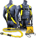 KwikSafety - Charlotte, NC - HURRICANE Safety Harness [3 D-RINGS, BACK SUPPORT] ANSI Tested OSHA Compliant