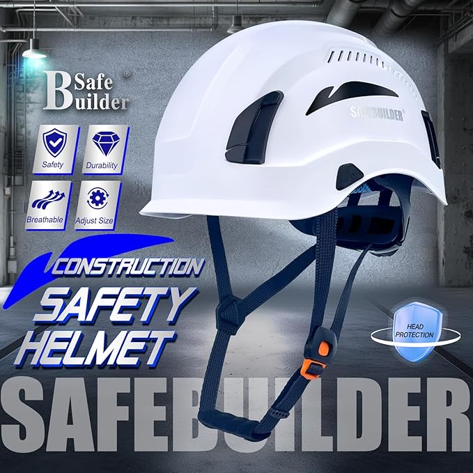Safety Helmet Hard Hats Construction Head Protection 6-Point Suspension Lightweight Work Outdoor,Industrial ANSI Approved