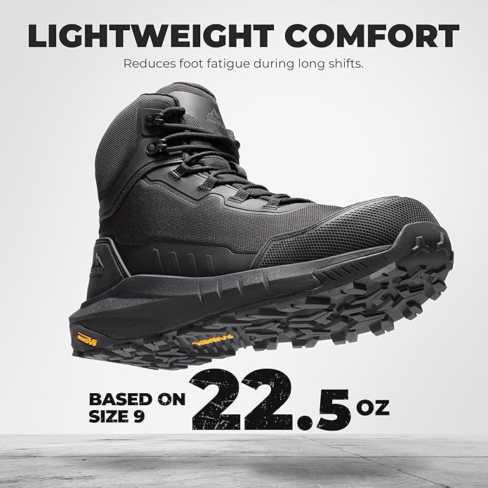 NORTIV 8 Composite Toe Boots for Men ASTM F2413-24 Safety Work Boots Lightweight Anti-Fatigue Non-Slip with Zipper for Warehouse Construction, Terrascope-nano