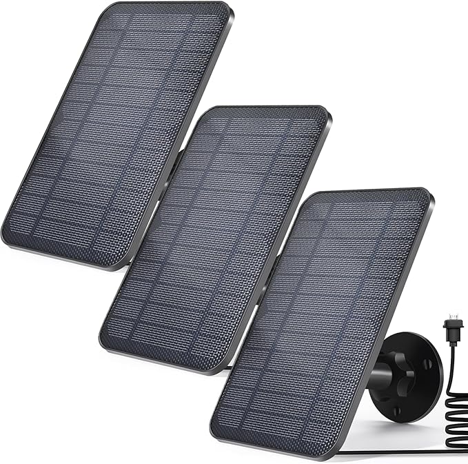 Solar Panel for Blink 3rd Gen Camera, Solar Panel Compatible with Blink Outdoor 3rd Gen Blink XT XT2 Camera, with 13.12Ft Outdoor Power Cable, Adjustable Mount, IP65 Waterproof 3 Pack